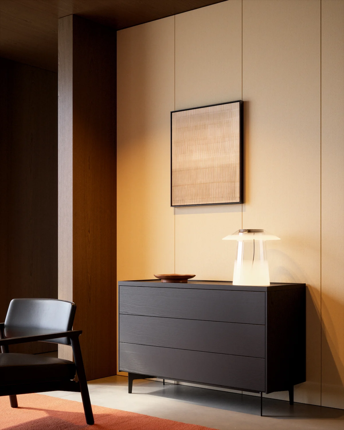 Eru Single Unit by Dawid Rószczka - mid segment, black finish, interior shot